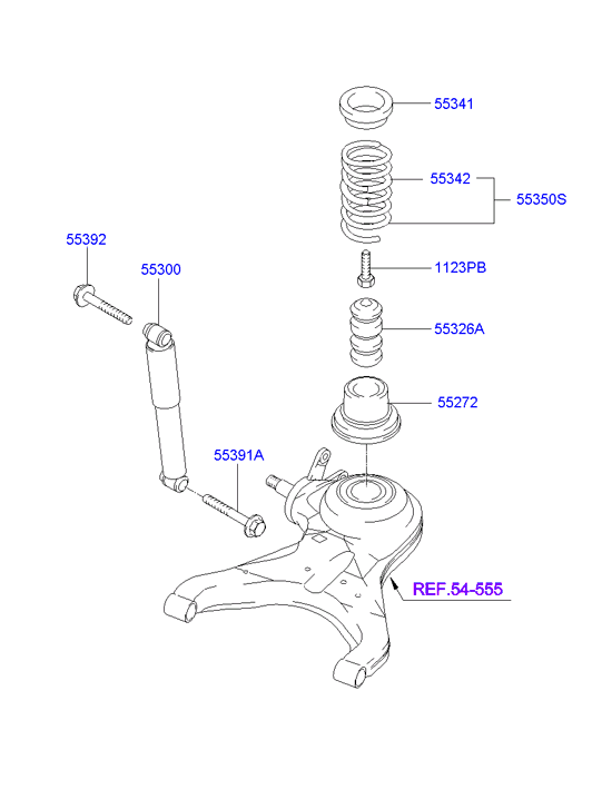 Hyundai 55300-3A510 - Ammortizzatore www.autoricambit.com