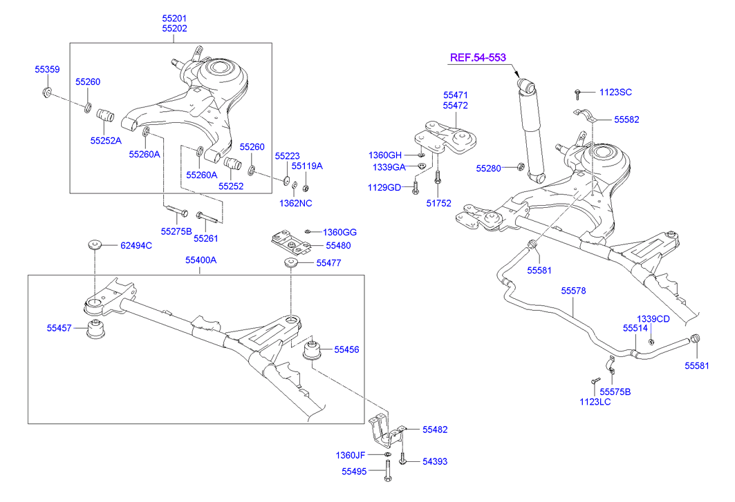 Hyundai 55577-3A010 - Bronzina cuscinetto, Barra stabilizzatrice www.autoricambit.com