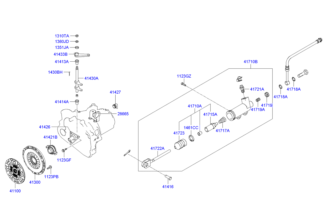 Hyundai (BEIJING) 41421-39000 - Reggispinta distacco frizione www.autoricambit.com