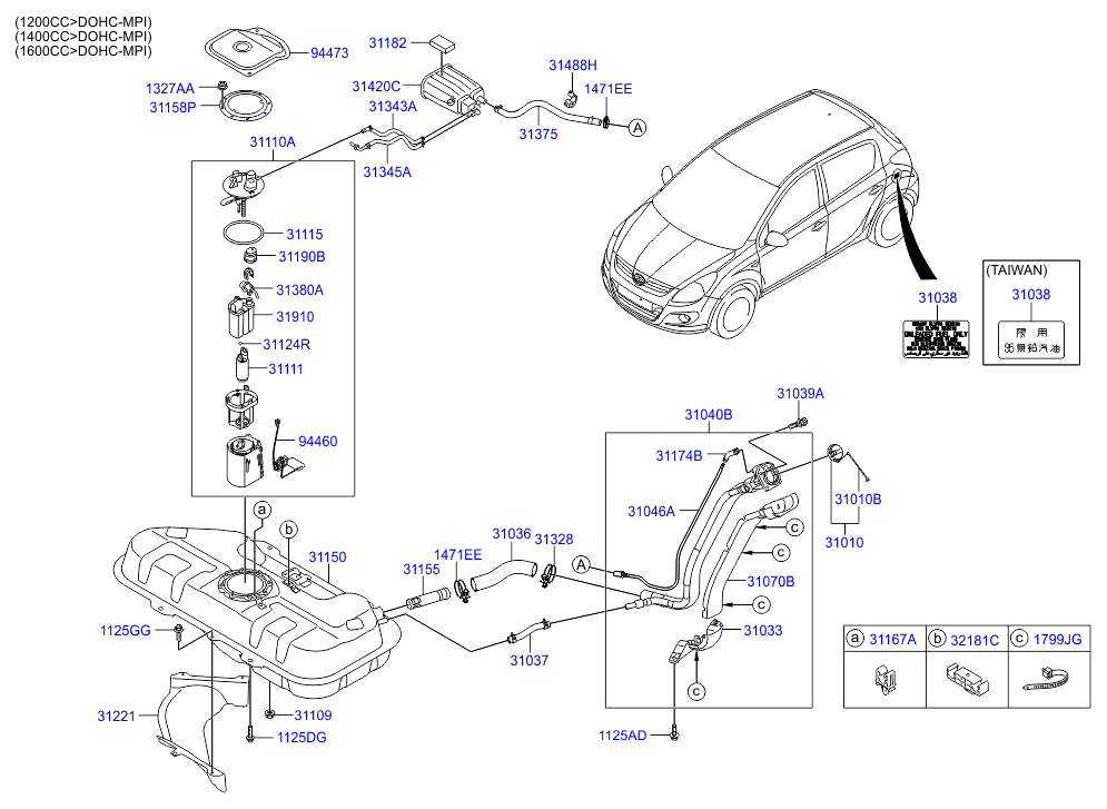 Hyundai 311101J000 - Gruppo alimentazione carburante www.autoricambit.com