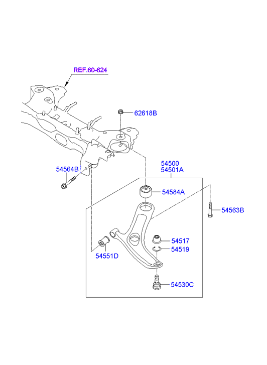 Hyundai 54501-1J700 - Sospensione a ruote indipendenti www.autoricambit.com