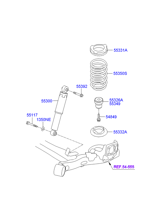 KIA 553001J000 - Ammortizzatore www.autoricambit.com