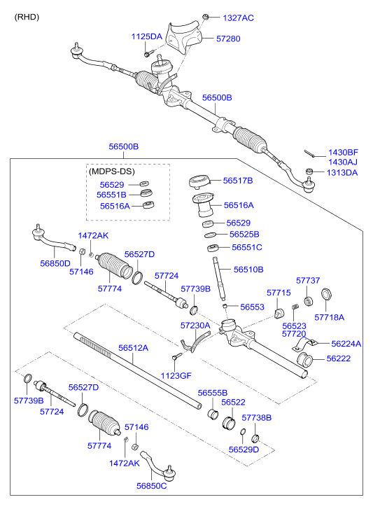 KIA 57724-1J000 - Giunto assiale, Asta trasversale www.autoricambit.com