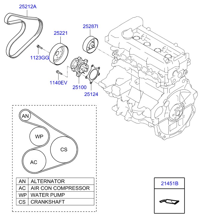 Hyundai 25124-2B000 - Pompa acqua www.autoricambit.com