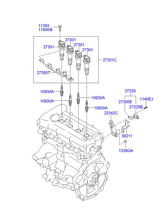 Hyundai 27301-2B010 - Bobina d'accensione www.autoricambit.com