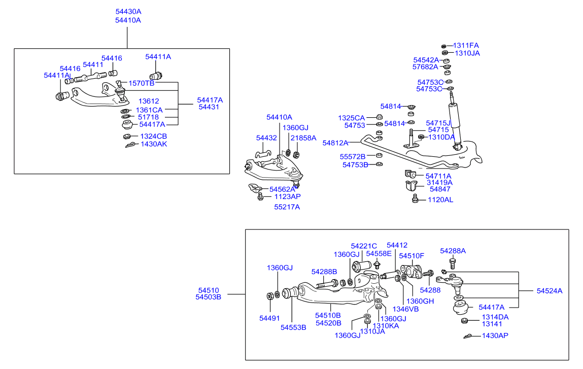 KIA 54417-44000 - Giunto di supporto / guida www.autoricambit.com