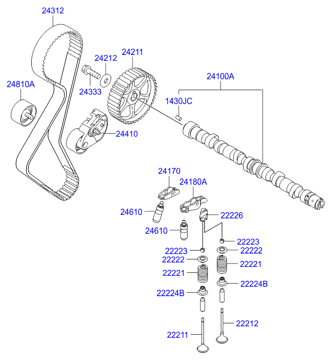 Hyundai 24312-27250 - Cinghia dentata www.autoricambit.com