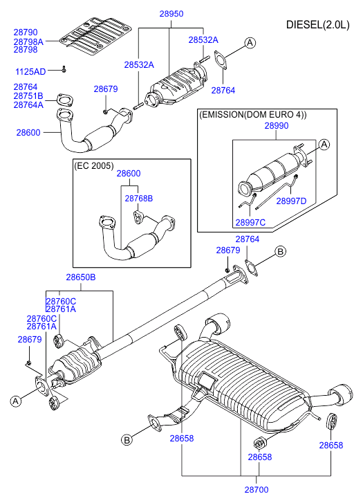 KIA 286502E651 - Silenziatore centrale www.autoricambit.com