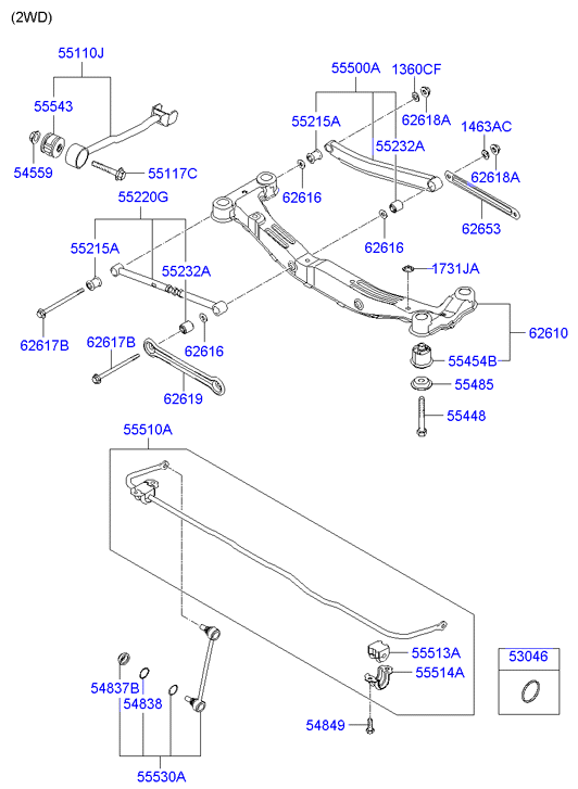 Hyundai 55530-2E100 - Asta/Puntone, Stabilizzatore www.autoricambit.com