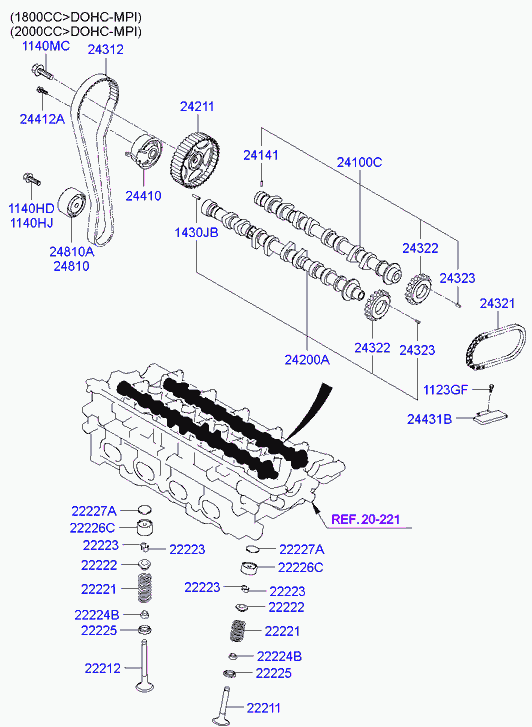 Hyundai 24200-26004 - Albero a camme www.autoricambit.com