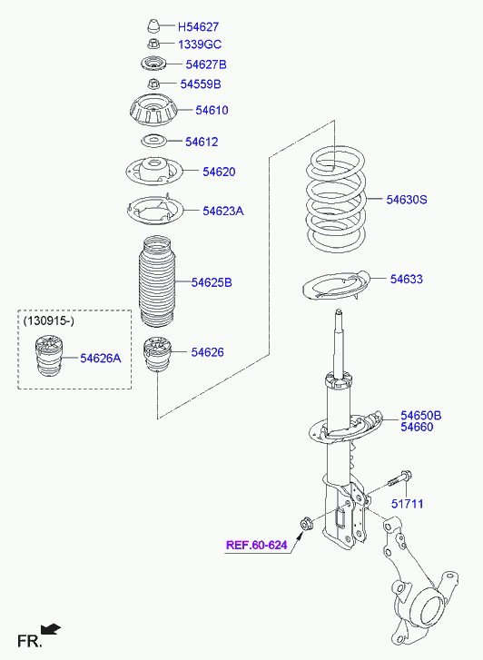 KIA 54612-B9000 - Bearing - strut www.autoricambit.com