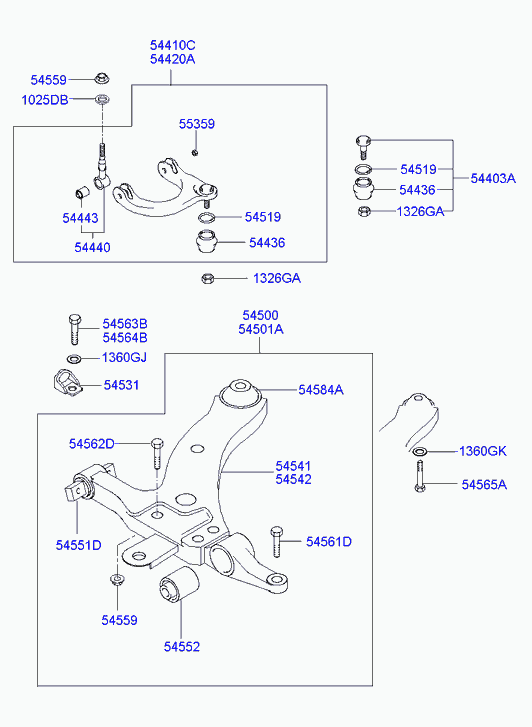 KIA 54420-38000 - Sospensione a ruote indipendenti www.autoricambit.com