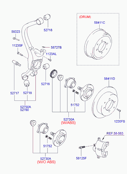 Hyundai 52730-38102 - Kit cuscinetto ruota www.autoricambit.com