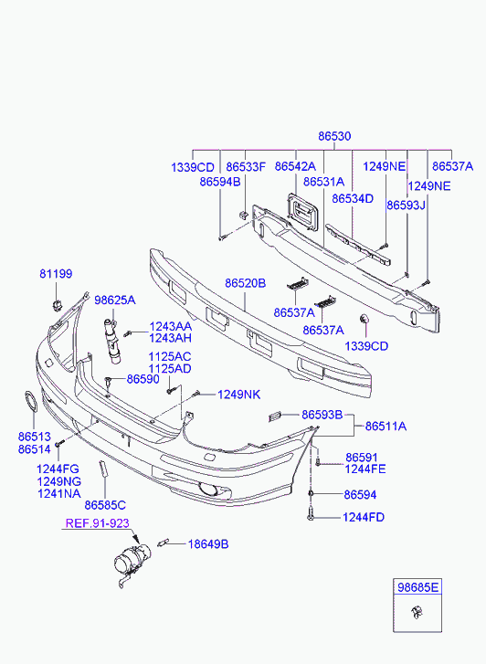 Hyundai 18649-55009 - Lampadina, Fendinebbia www.autoricambit.com