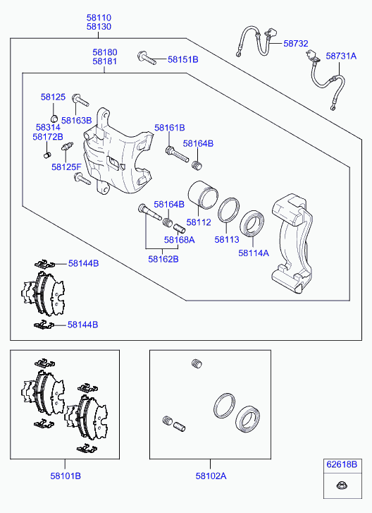 KIA 58180 2EA10 - Pinza freno www.autoricambit.com