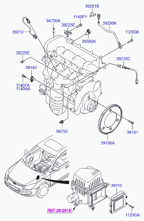 KIA 39210-23800 - Sonda lambda www.autoricambit.com