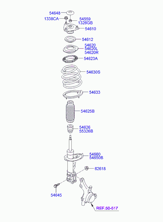 Hyundai 5532627000 - Kit parapolvere, Ammortizzatore www.autoricambit.com