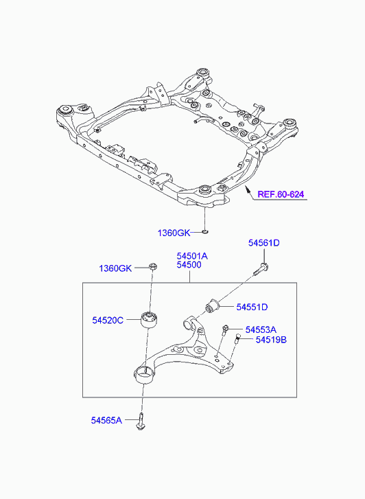 KIA 54501-2H000 - Sospensione a ruote indipendenti www.autoricambit.com