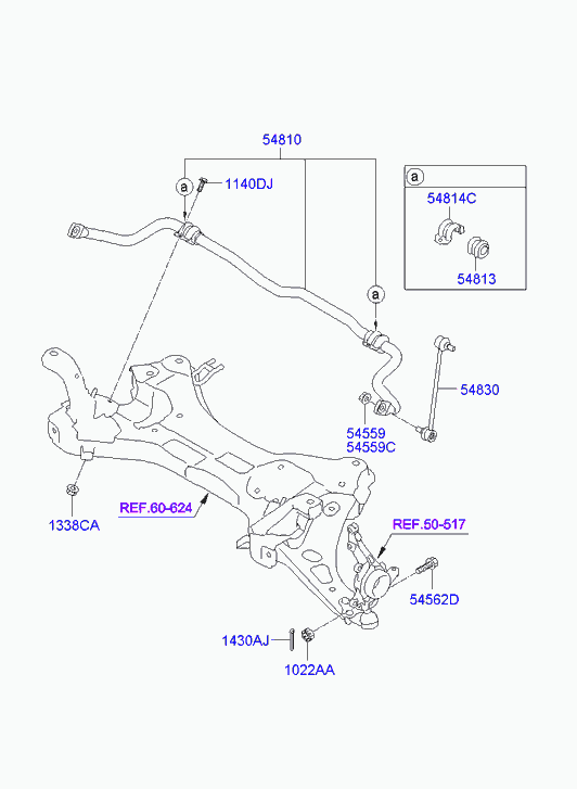 Hyundai 54830-3W300 - Asta/Puntone, Stabilizzatore www.autoricambit.com