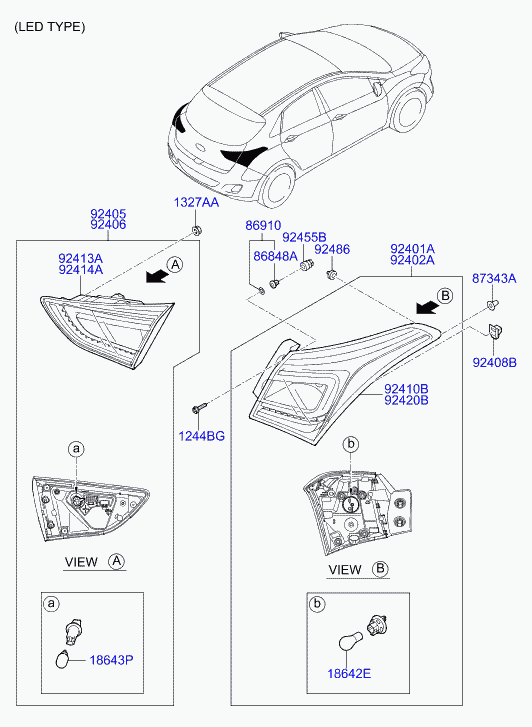 Hyundai 92402A5020 - Luce posteriore www.autoricambit.com