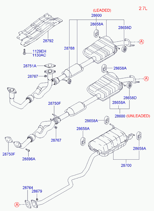 Hyundai 2875126300 - Guarnizione, Tubo gas scarico www.autoricambit.com