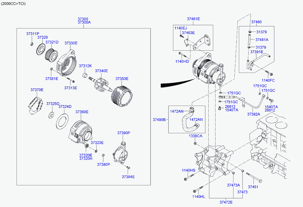 Hyundai 37300 37400 - Alternatore www.autoricambit.com