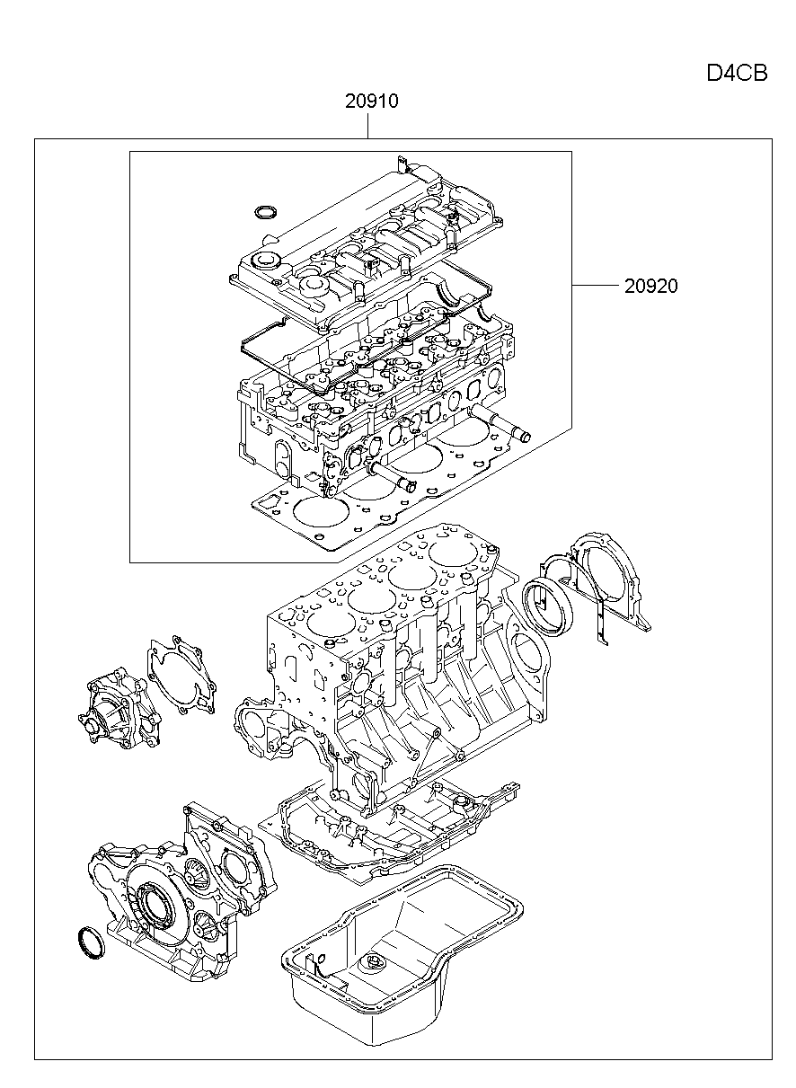 KIA 20910-42D00 - Kit guarnizioni, Testata www.autoricambit.com