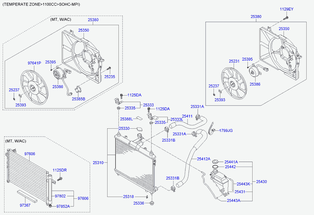 Hyundai 97606-1C350 - Condensatore, Climatizzatore www.autoricambit.com