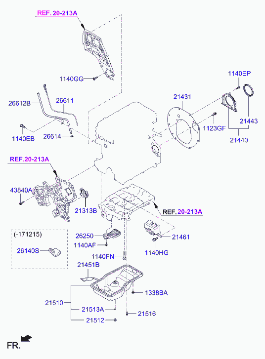 Hyundai 214434A800 - Paraolio, Albero a gomiti www.autoricambit.com