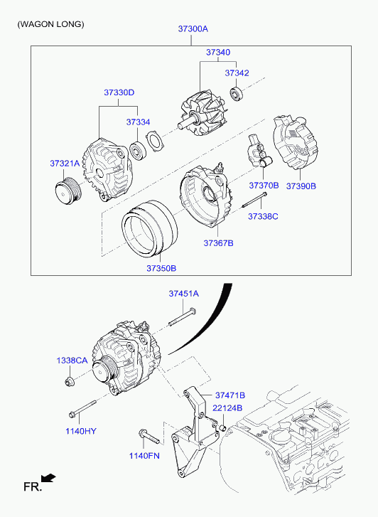 Hyundai 37334-2C110 - Bearing - front www.autoricambit.com