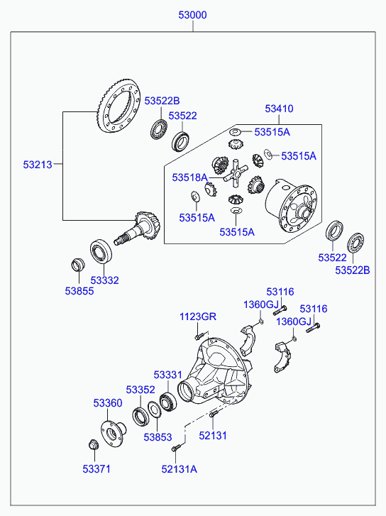 Hyundai 535214H000 - Kit cuscinetto ruota www.autoricambit.com