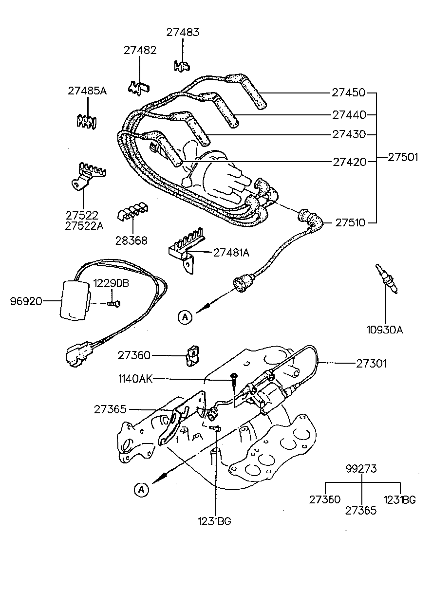 Hyundai 27501-32C00 - Kit cavi accensione www.autoricambit.com