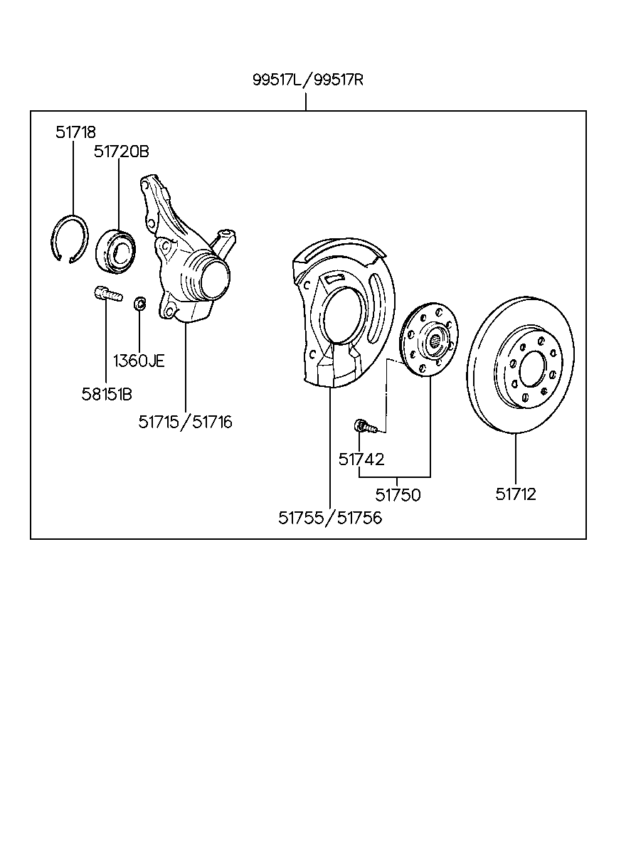 KIA 51720-34100 - Kit cuscinetto ruota www.autoricambit.com