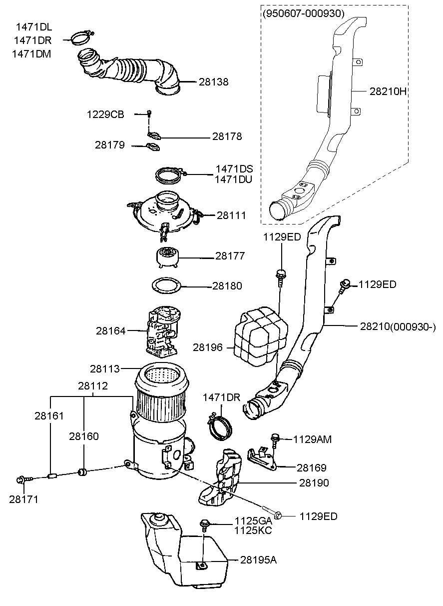 KIA 28113 32510 - Filtro aria www.autoricambit.com