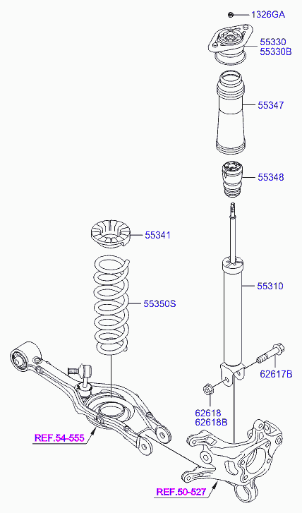 Hyundai 553303V011 - Supporto ammortizzatore a molla www.autoricambit.com