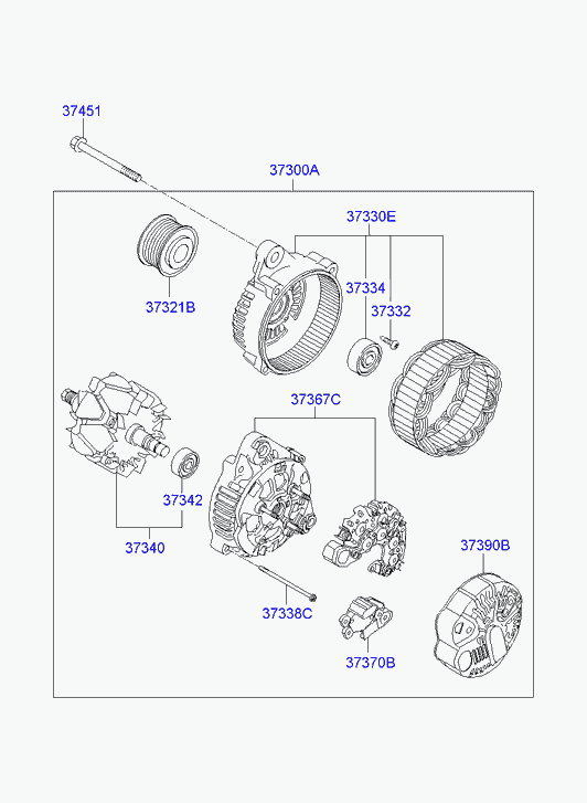 KIA 3730025201* - Alternatore www.autoricambit.com