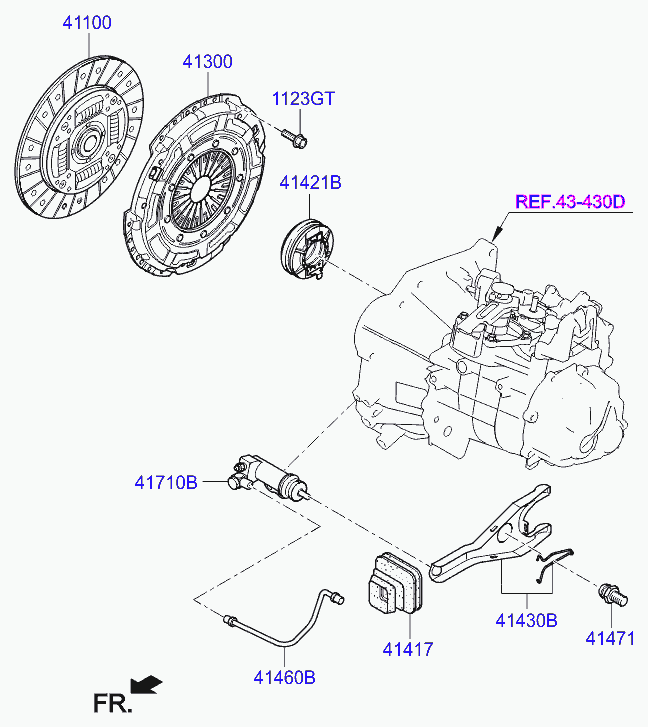 Hyundai 41100-26050 - Disco frizione www.autoricambit.com