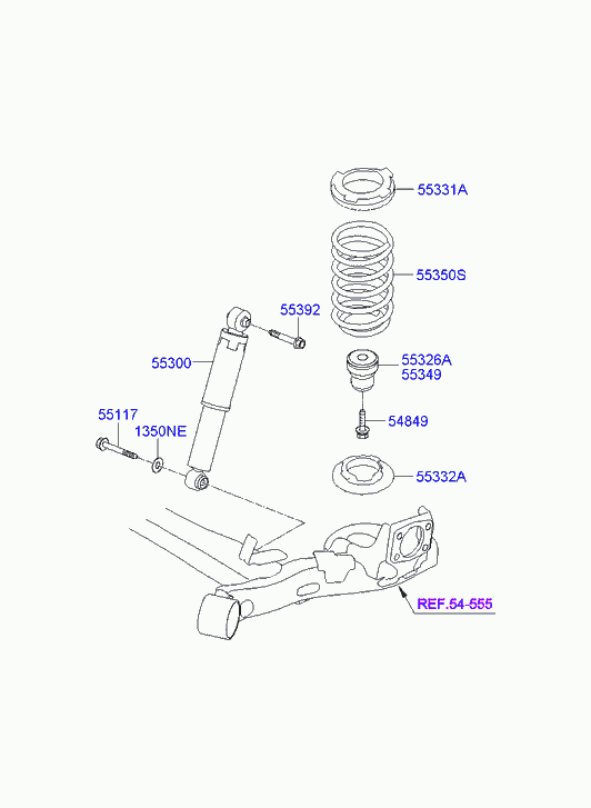 KIA 553004P000 - Ammortizzatore www.autoricambit.com