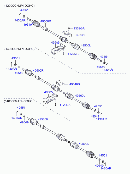 Hyundai 1430004307B - Kit cuscinetto ruota www.autoricambit.com