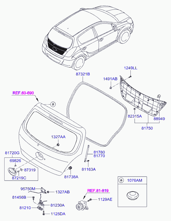 Hyundai 817201J020 - Maniglia copertura bagagliaio www.autoricambit.com