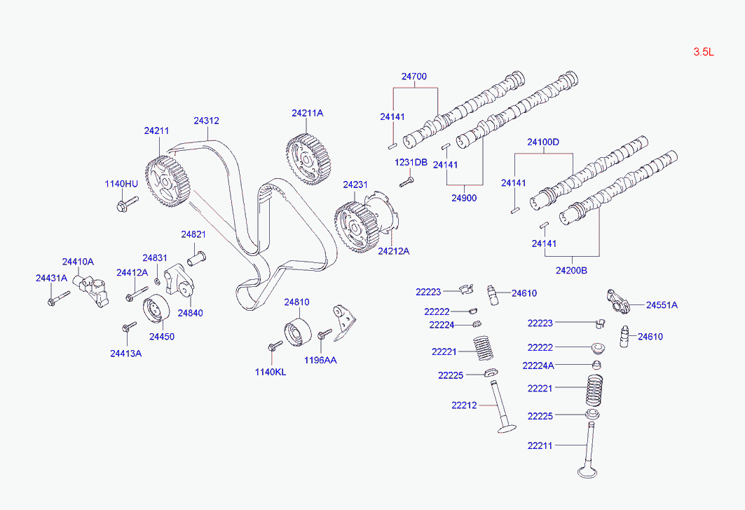 Hyundai 0K88R12205 - Cinghia dentata www.autoricambit.com