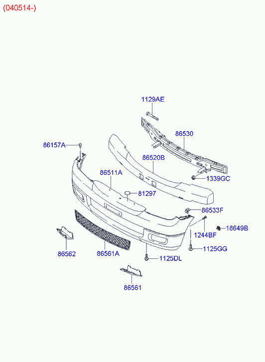 Hyundai 86560H1010 - Supporto, Paraurti www.autoricambit.com