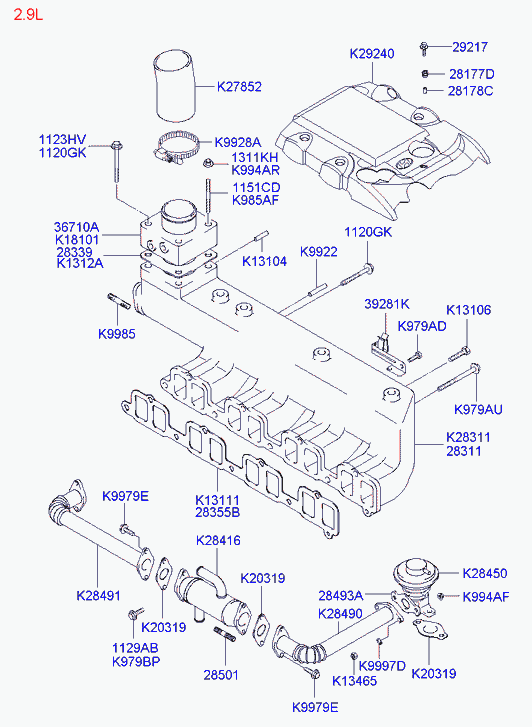 KIA 284104X410 - Valvola ricircolo gas scarico-EGR www.autoricambit.com