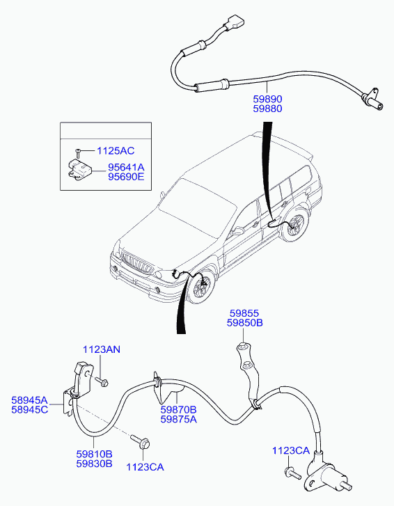 KIA 59880-H1050 - Sensore, N° giri ruota www.autoricambit.com