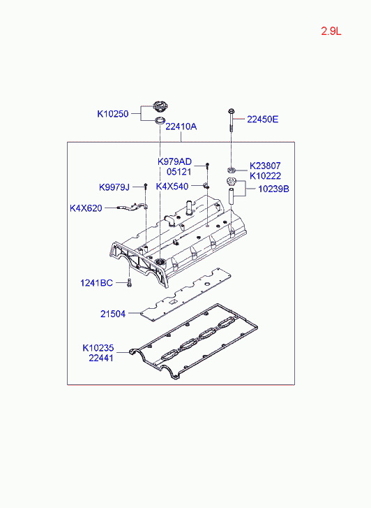 Hyundai 22441-4X300 - Guarnizione, Copritestata www.autoricambit.com