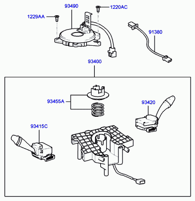 Hyundai 9341039000 - Leva devio guida www.autoricambit.com