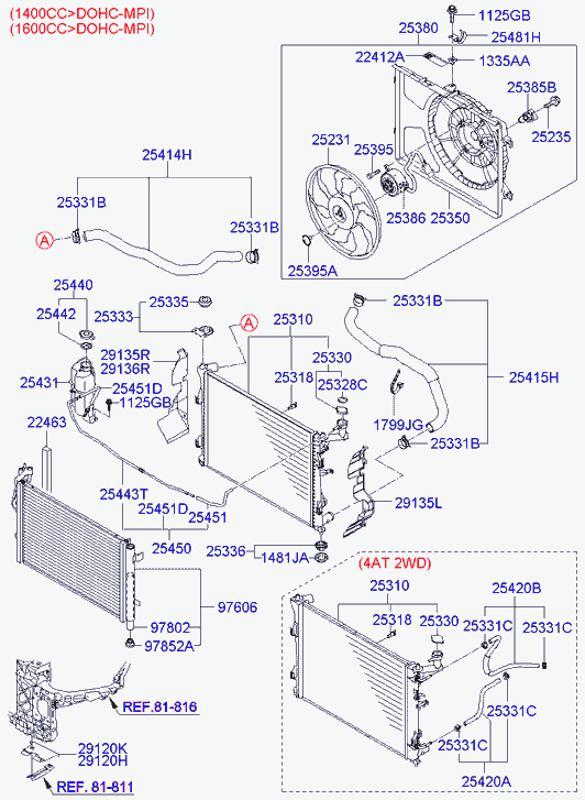 Hyundai 25330-1H100 - Tappo, serbatoio refrigerante www.autoricambit.com