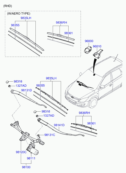 Hyundai 983502L030 - Spazzola tergi www.autoricambit.com