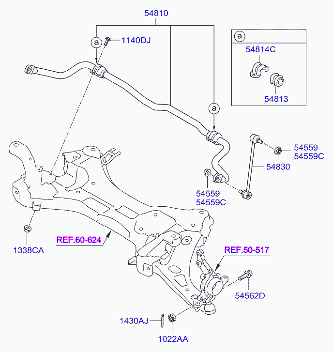 Hyundai 54830-3U000 - Asta/Puntone, Stabilizzatore www.autoricambit.com