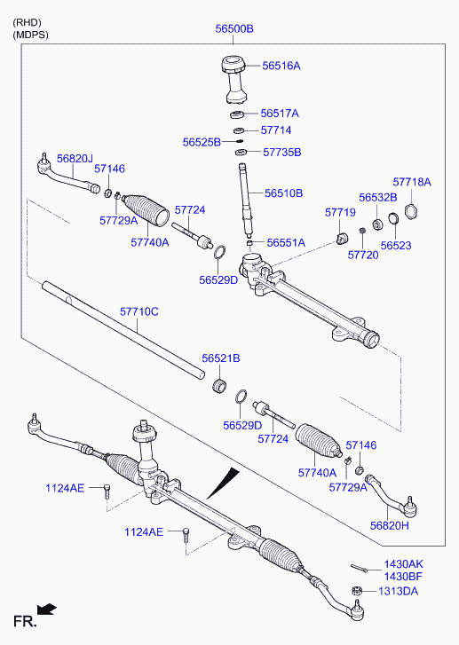 Hyundai 56820-2W000 - Testa barra d'accoppiamento www.autoricambit.com